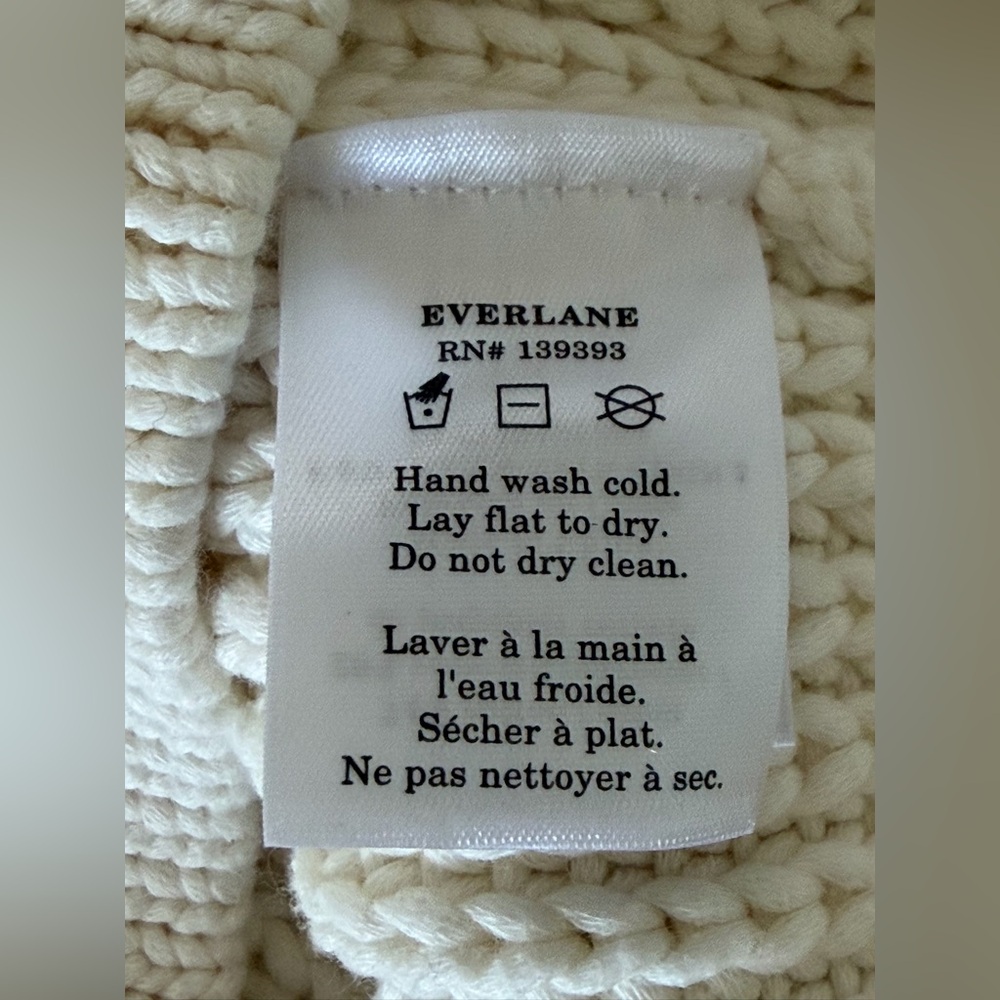 Everlane The Texture Cotton Cardigan Ivory Women’s Size M Cotton Blend button up - Picture 14 of 16